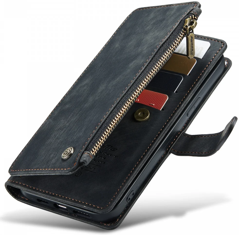 CaseMe C30 Apple iPhone 13 Pro Max Hoesje Pasjeshouder Book Case Zwart afbeelding 1