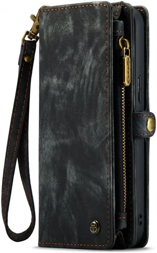 CaseMe C30 Apple iPhone 15 Hoesje Pasjeshouder Book Case Zwart afbeelding 1