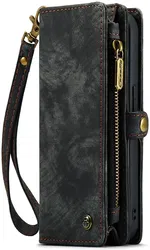 CaseMe C30 Apple iPhone 15 Pro Hoesje Pasjeshouder Book Case Zwart afbeelding