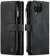 CaseMe C30 Samsung Galaxy A12 Hoesje Pasjeshouder Book Case Zwart afbeelding 1