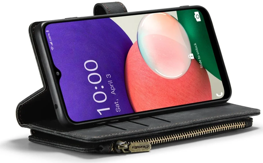CaseMe C30 Samsung Galaxy A22 5G Hoesje Pasjeshouder Book Case Zwart afbeelding 13