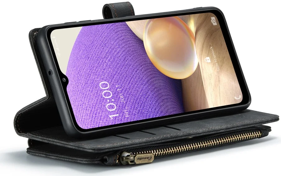 CaseMe C30 Samsung Galaxy A32 5G Hoesje Pasjeshouder Book Case Zwart afbeelding 12