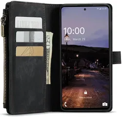 CaseMe C30 Samsung Galaxy A33 Hoesje Pasjeshouder Book Case Zwart afbeelding
