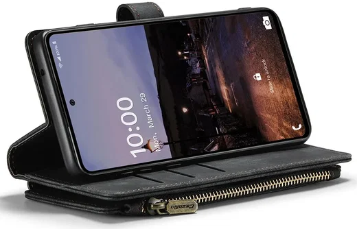 CaseMe C30 Samsung Galaxy A33 Hoesje Pasjeshouder Book Case Zwart afbeelding 10