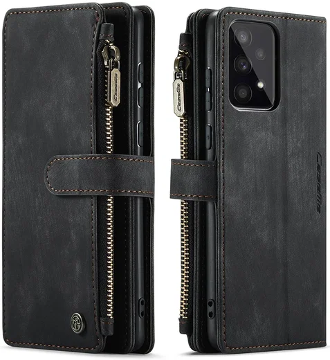 CaseMe C30 Samsung Galaxy A33 Hoesje Pasjeshouder Book Case Zwart afbeelding 4