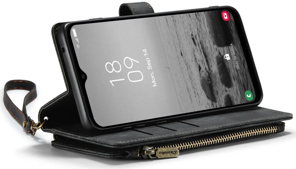 CaseMe C30 Samsung Galaxy A34 Hoesje Pasjeshouder Book Case Zwart afbeelding 11