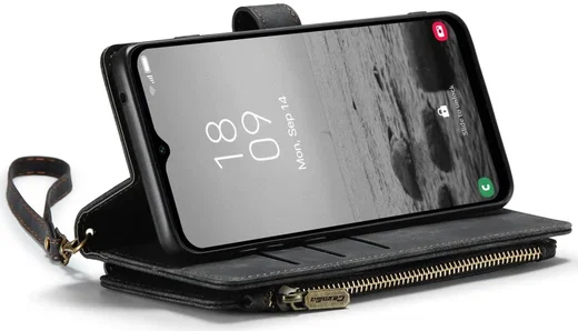 CaseMe C30 Samsung Galaxy A34 Hoesje Pasjeshouder Book Case Zwart afbeelding 11