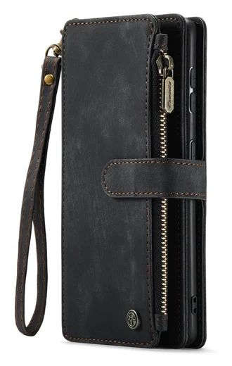 CaseMe C30 Samsung Galaxy S23 Hoesje Pasjeshouder Book Case Zwart afbeelding 6