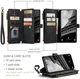 CaseMe C30 Samsung Galaxy S23 Plus Hoesje Pasjeshouder Book Case Zwart afbeelding 3