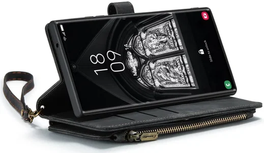 CaseMe C30 Samsung S23 Ultra Hoesje Pasjeshouder Book Case Zwart afbeelding 14