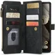 CaseMe C30 Google Pixel 7a Hoesje Pasjeshouder Book Case Zwart afbeelding 1