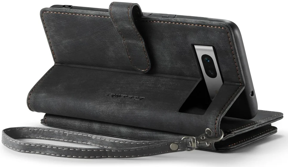 CaseMe C30 Google Pixel 7a Hoesje Pasjeshouder Book Case Zwart afbeelding 16