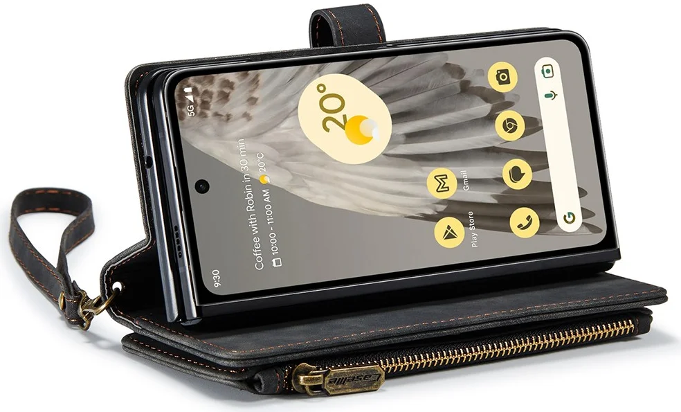 CaseMe C30 Google Pixel Fold Hoesje Pasjeshouder Book Case Zwart afbeelding 12