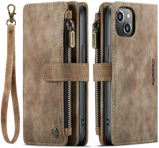 CaseMe C30 Apple iPhone 14 Hoesje Pasjeshouder Book Case Bruin afbeelding 2