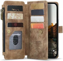 CaseMe C30 Apple iPhone 14 Pro Max Hoesje Pasjeshouder Book Case Bruin afbeelding