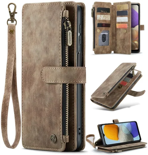 CaseMe C30 Samsung Galaxy A23 Hoesje Pasjeshouder Book Case Bruin afbeelding 8