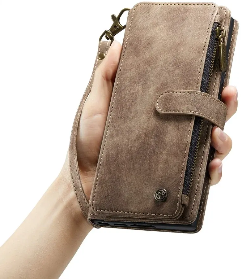 CaseMe C30 Samsung S23 Ultra Hoesje Pasjeshouder Book Case Bruin afbeelding 12