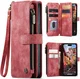 CaseMe C30 Apple iPhone 15 Pro Max Hoesje Pasjeshouder Book Case Rood afbeelding 2