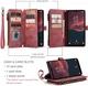 CaseMe C30 Samsung Galaxy A34 Hoesje Pasjeshouder Book Case Rood afbeelding 3