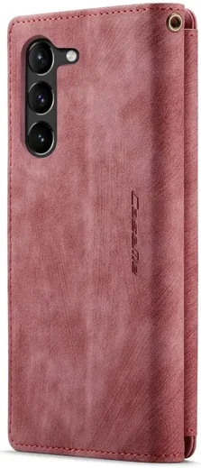 CaseMe C30 Samsung Galaxy S23 Hoesje Pasjeshouder Book Case Rood afbeelding 15