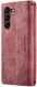 CaseMe C30 Samsung Galaxy S23 Hoesje Pasjeshouder Book Case Rood afbeelding 15