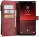 CaseMe C30 Samsung Galaxy S23 Hoesje Pasjeshouder Book Case Rood afbeelding 2