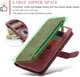 CaseMe C30 Samsung Galaxy S23 Hoesje Pasjeshouder Book Case Rood afbeelding 4