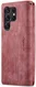 CaseMe C30 Samsung S23 Ultra Hoesje Pasjeshouder Book Case Rood afbeelding 13