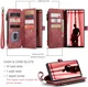 CaseMe C30 Samsung S23 Ultra Hoesje Pasjeshouder Book Case Rood afbeelding 3
