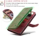 CaseMe C30 Samsung S23 Ultra Hoesje Pasjeshouder Book Case Rood afbeelding 4