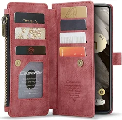 CaseMe C30 Google Pixel 7a Hoesje Pasjeshouder Book Case Rood afbeelding