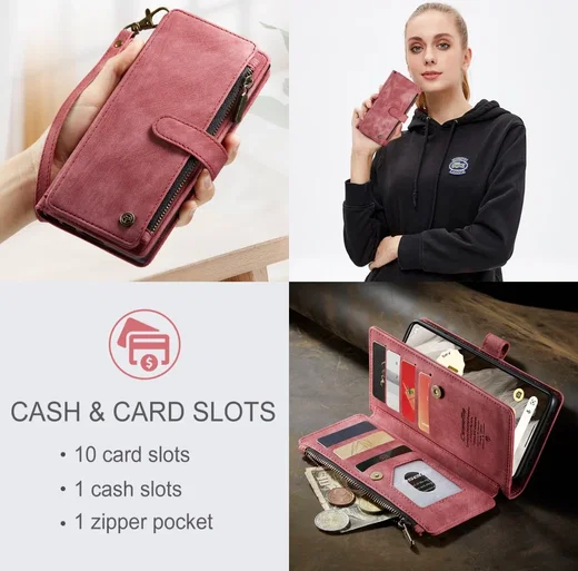 CaseMe C30 Google Pixel 7a Hoesje Pasjeshouder Book Case Rood afbeelding 8