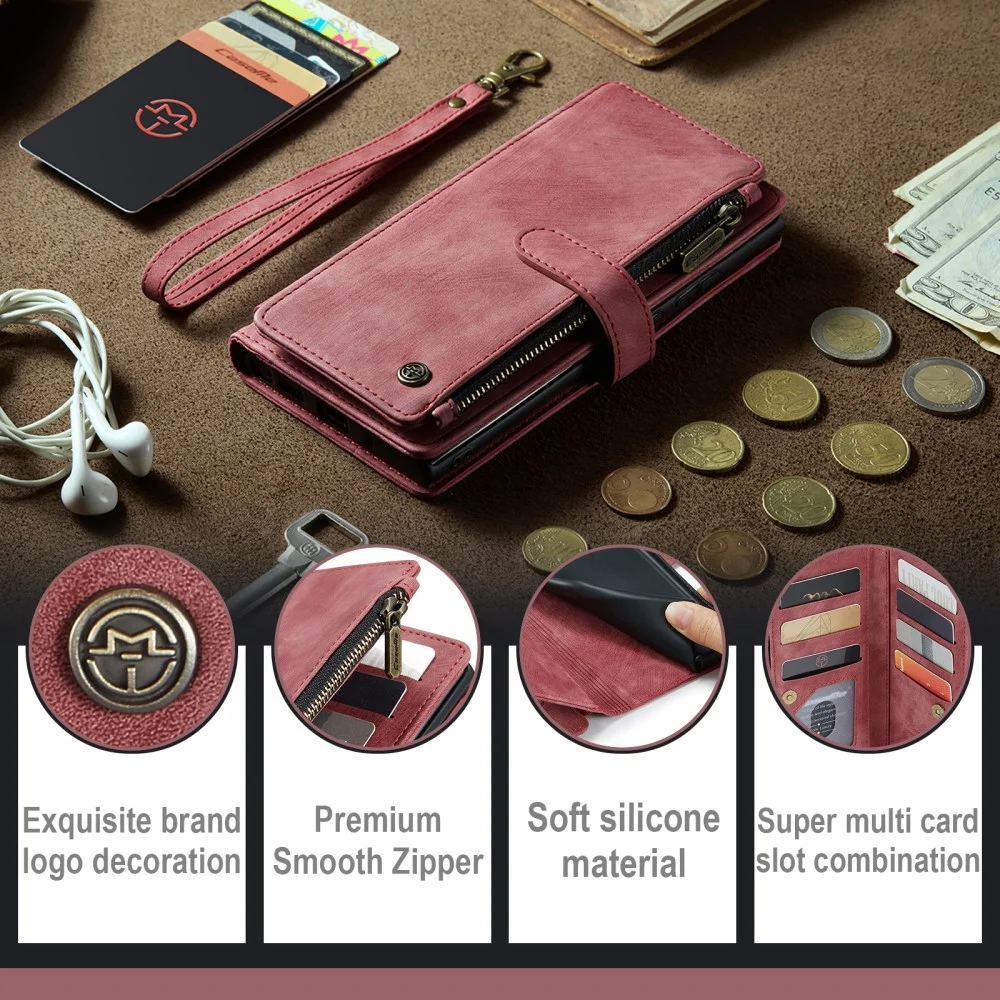 CaseMe C30 Google Pixel 7a Hoesje Pasjeshouder Book Case Rood afbeelding 9