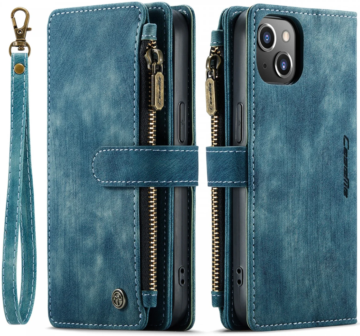 CaseMe C30 Apple iPhone 14 Hoesje Pasjeshouder Book Case Blauw afbeelding 2