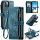 CaseMe C30 Apple iPhone 14 Hoesje Pasjeshouder Book Case Blauw afbeelding 3