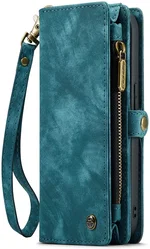 CaseMe C30 Apple iPhone 15 Pro Max Hoesje Pasjeshouder Book Case Blauw afbeelding