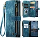 CaseMe C30 Apple iPhone 15 Pro Max Hoesje Pasjeshouder Book Case Blauw afbeelding 2