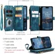 CaseMe C30 Apple iPhone 15 Pro Max Hoesje Pasjeshouder Book Case Blauw afbeelding 3