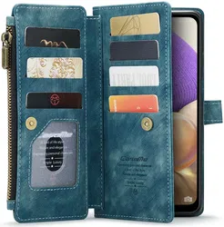 CaseMe C30 Samsung Galaxy A23 Hoesje Pasjeshouder Book Case Blauw afbeelding