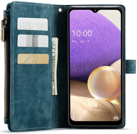 CaseMe C30 Samsung Galaxy A23 Hoesje Pasjeshouder Book Case Blauw afbeelding 2