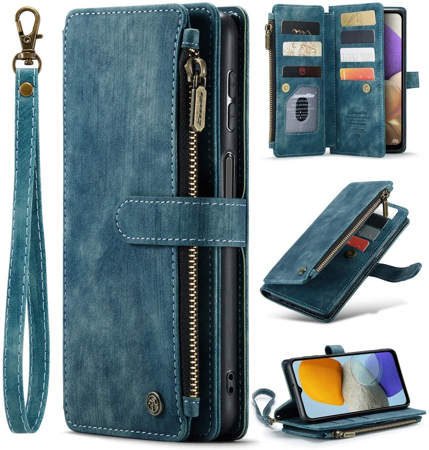 CaseMe C30 Samsung Galaxy A23 Hoesje Pasjeshouder Book Case Blauw afbeelding 8