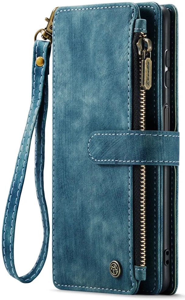 CaseMe C30 Samsung Galaxy A34 Hoesje Pasjeshouder Book Case Blauw afbeelding 2