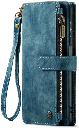 CaseMe C30 Samsung Galaxy A34 Hoesje Pasjeshouder Book Case Blauw afbeelding 2