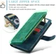 CaseMe C30 Samsung Galaxy A34 Hoesje Pasjeshouder Book Case Blauw afbeelding 4