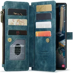CaseMe C30 Samsung S23 Ultra Hoesje Pasjeshouder Book Case Blauw afbeelding