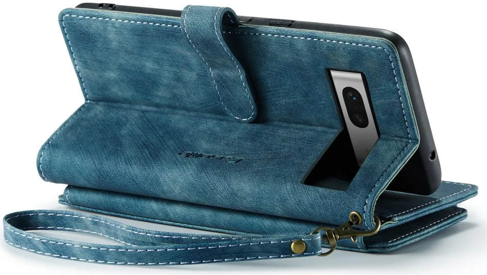 CaseMe C30 Google Pixel 7a Hoesje Pasjeshouder Book Case Blauw afbeelding 16