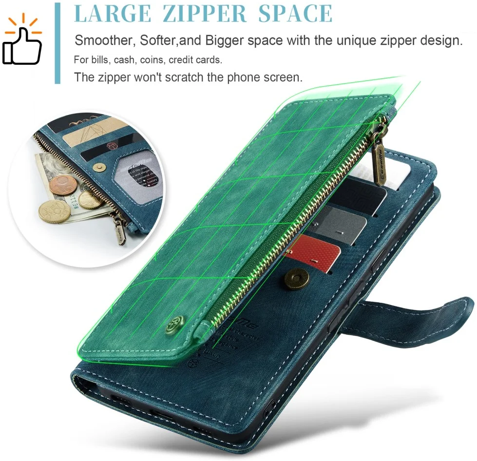 CaseMe C30 Google Pixel 7a Hoesje Pasjeshouder Book Case Blauw afbeelding 4