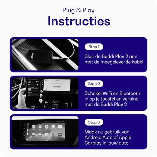 Buddi Play 2 Bluetooth Adapter Apple Carplay & Android Auto afbeelding 8