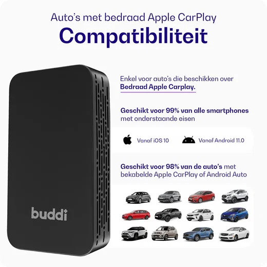 Buddi Play 2 Bluetooth Adapter Apple Carplay & Android Auto afbeelding 9