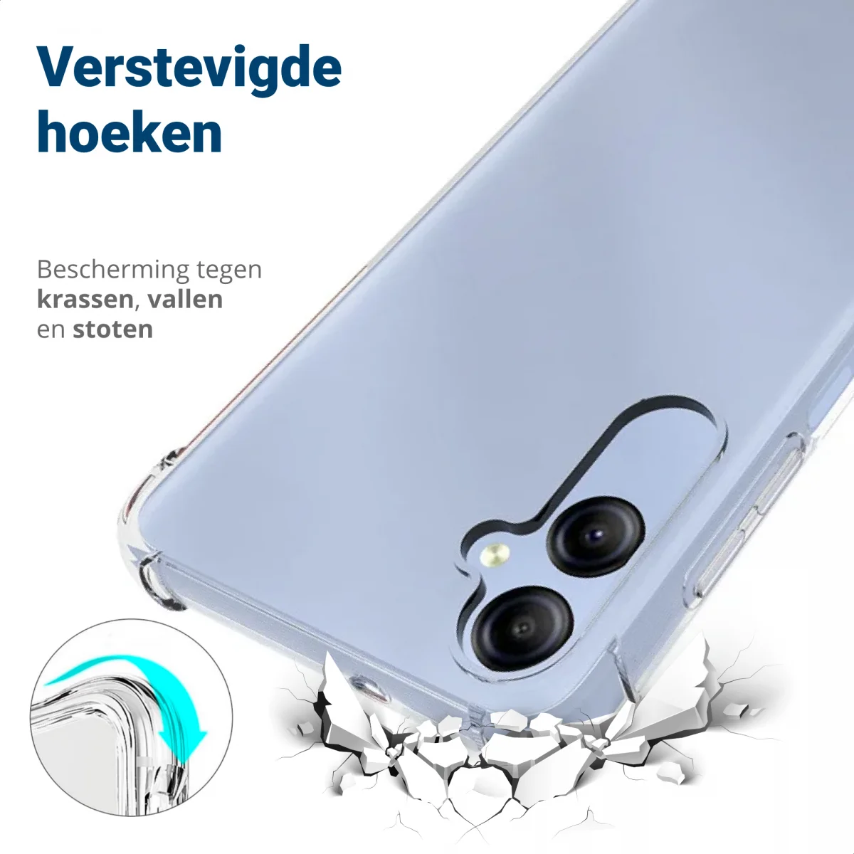 Samsung Galaxy A05 Hoesje Schokbestendig en Dun TPU Transparant afbeelding 2